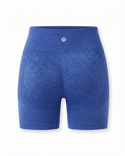 Women's RUNNING GIRL Workout Gym Shorts for Women Scrunch Butt,High Waist Tummy Control Seamless Athletic Running Biker Shorts Blue Size Large