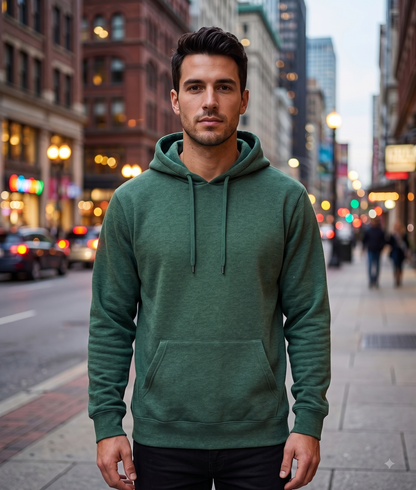 Colosseum Campus Hoodie – Men's Pullover Sweatshirt, Forest Green, Small