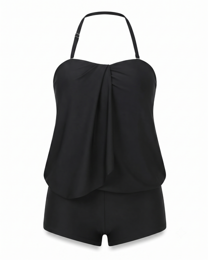 Women's Daci Plus Size Bandeau Tankini Swimsuit 2 Piece Black Size 26 Plus