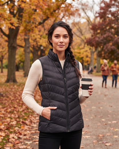 32 Degrees Heat Women's Lightweight Packable Vest Small Black