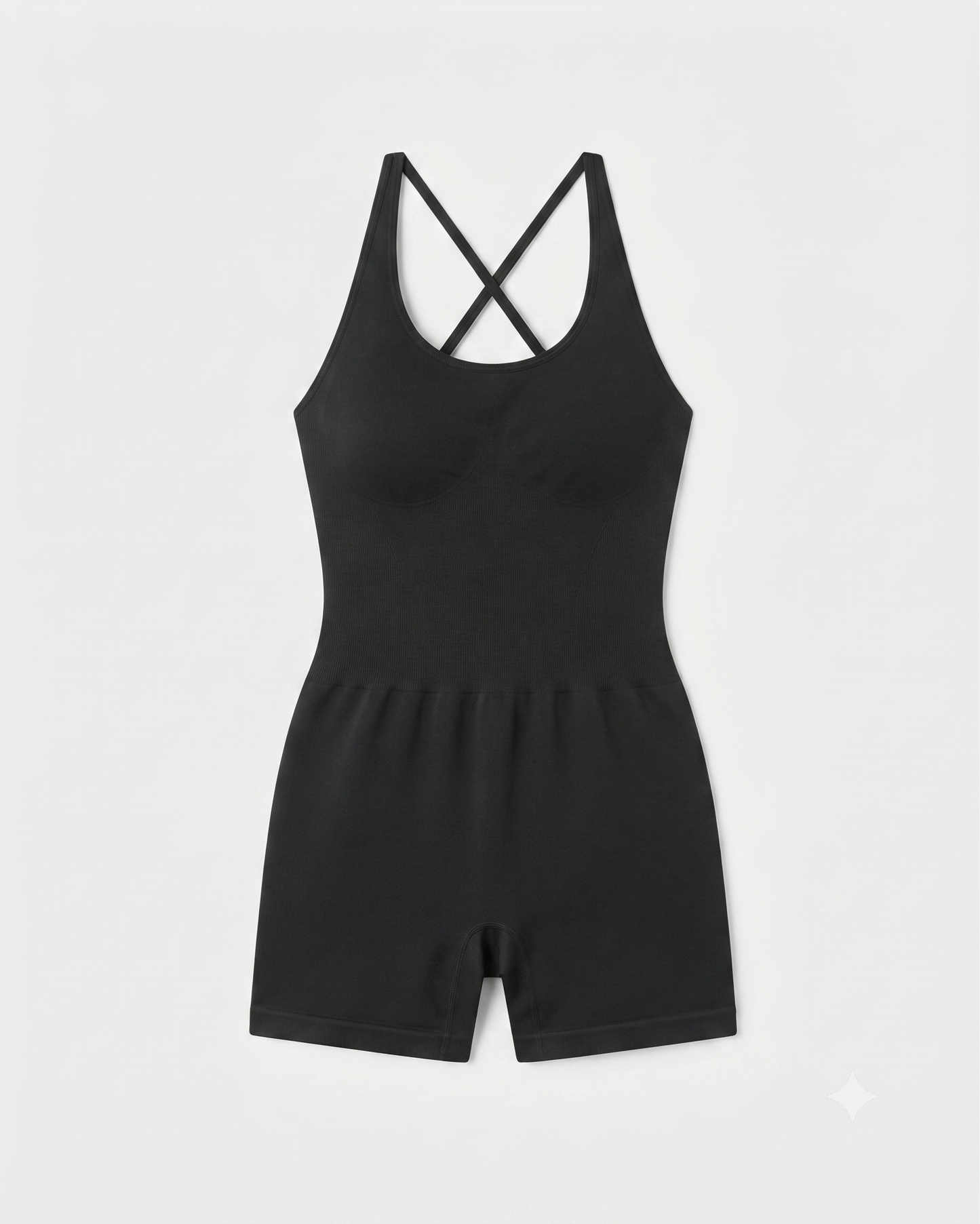 Women's MOOSLOVER Strappy Backless One-Piece Jumpsuit Shorts – Black (Size Small)
