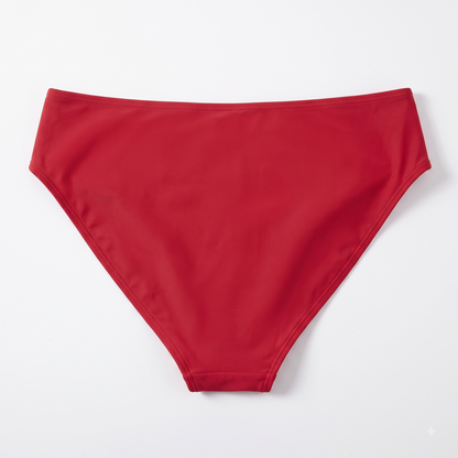 Women's Zmart Strappy Bikini Bottoms – Low Rise, Red, Size Medium