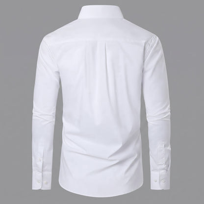 3-Pack Men's Long Sleeve Classic Dress Shirts (Black, Navy, White) Size Small