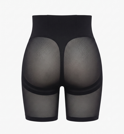 Women's SHAPELLX Body Shaper Tummy Control Butt Lifting Shapewear Shorts Black Size: Medium - Open Package