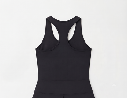Women's ABOCIW Racerback Workout Crop Tank Top – Black (Size Medium)