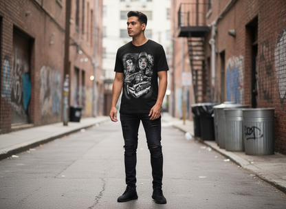 Chicano-Style Graphic T-Shirt - Tears of a Clown