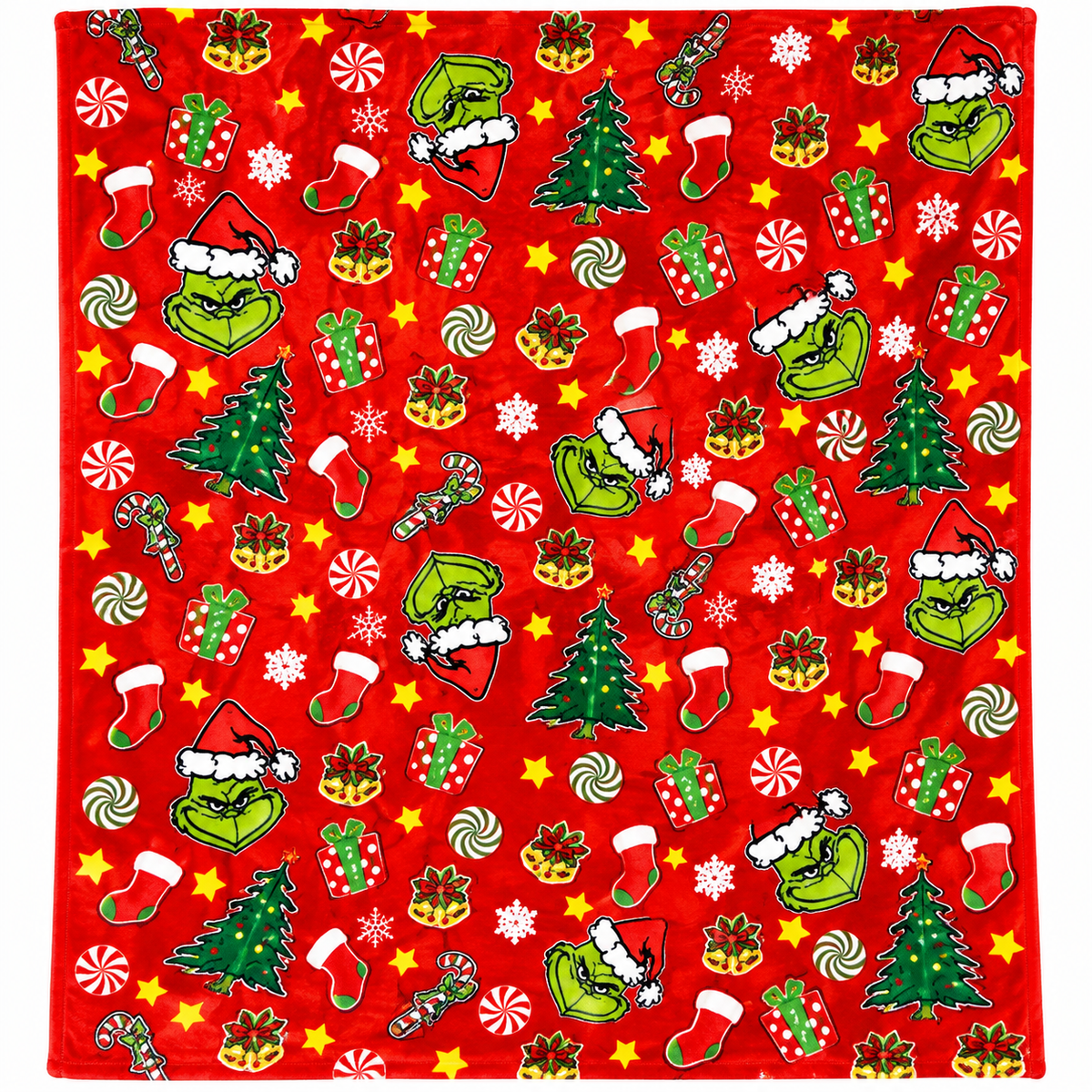 Grinch Christmas Soft Plush Throw Blanket, 50 x 60 Inches