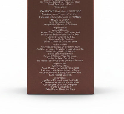 Sexy brown 717 men's eau de parfum bottle with silver accents