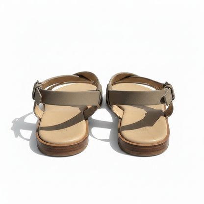 Women's Market And Spruce Criss-Cross Light Brown Strappy Sandals Size 9