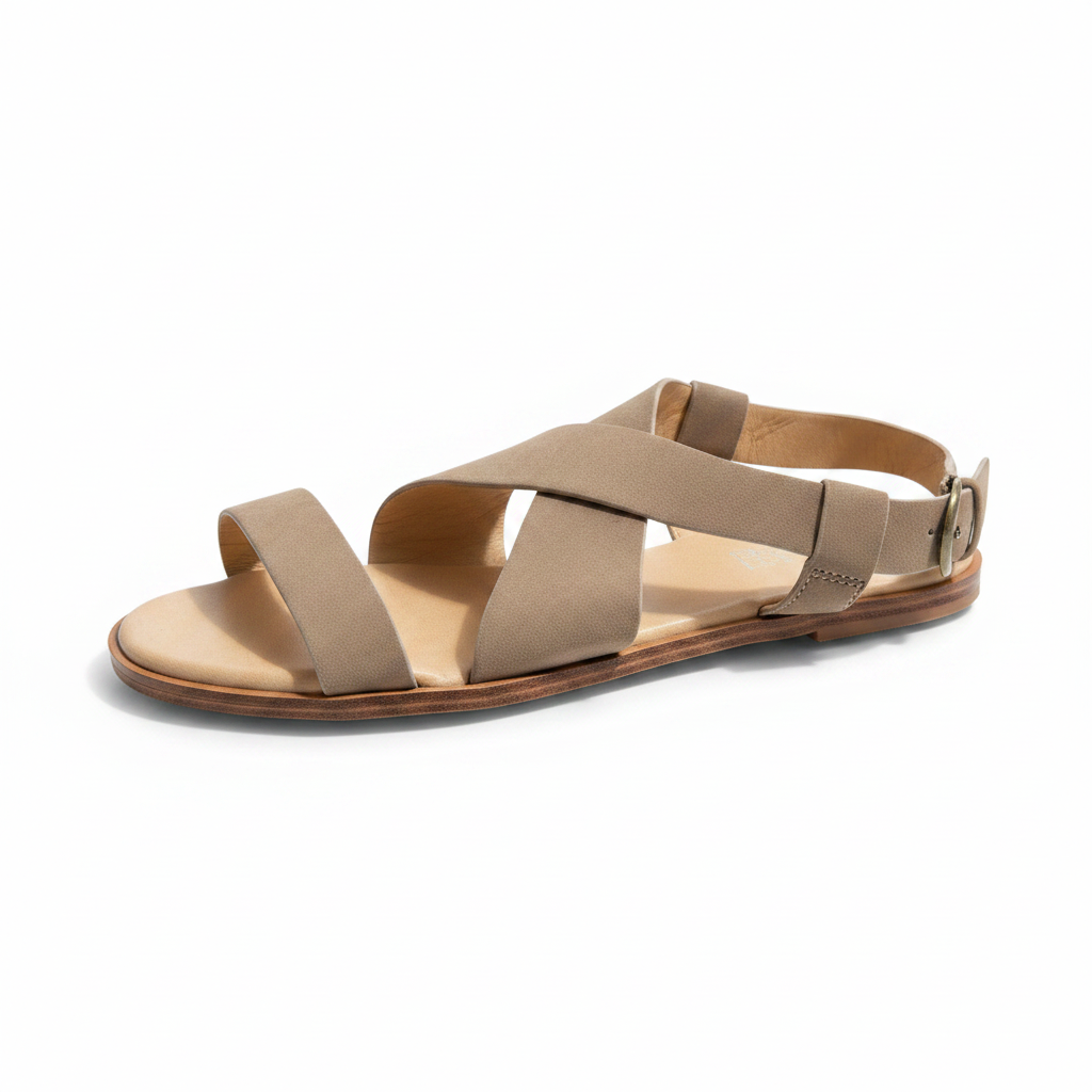 Women's Market And Spruce Criss-Cross Light Brown Strappy Sandals Size 9