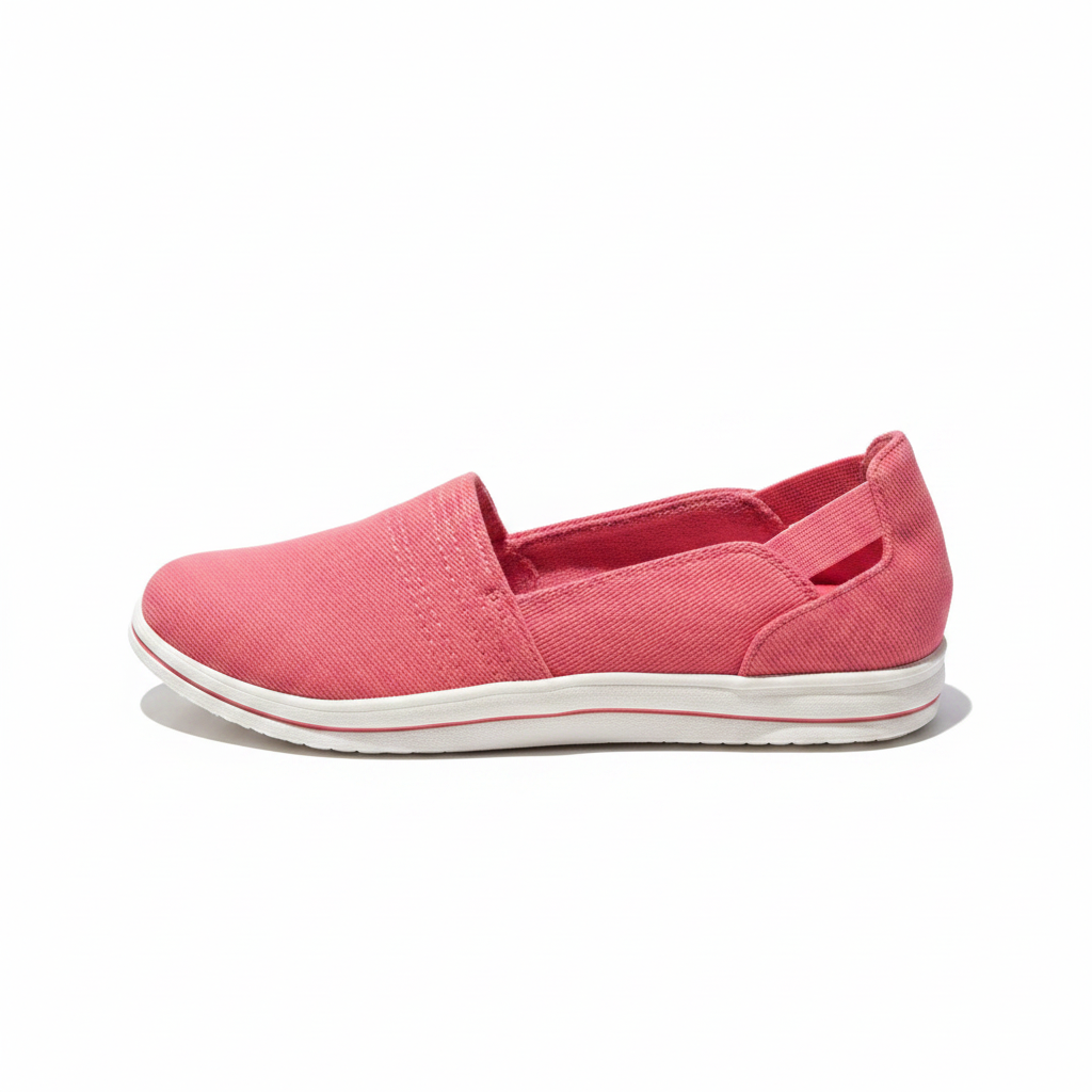 Women's Cloudsteppers Clarks Breeze Step Bright Coral Corail Brilliant Canvas Size 7