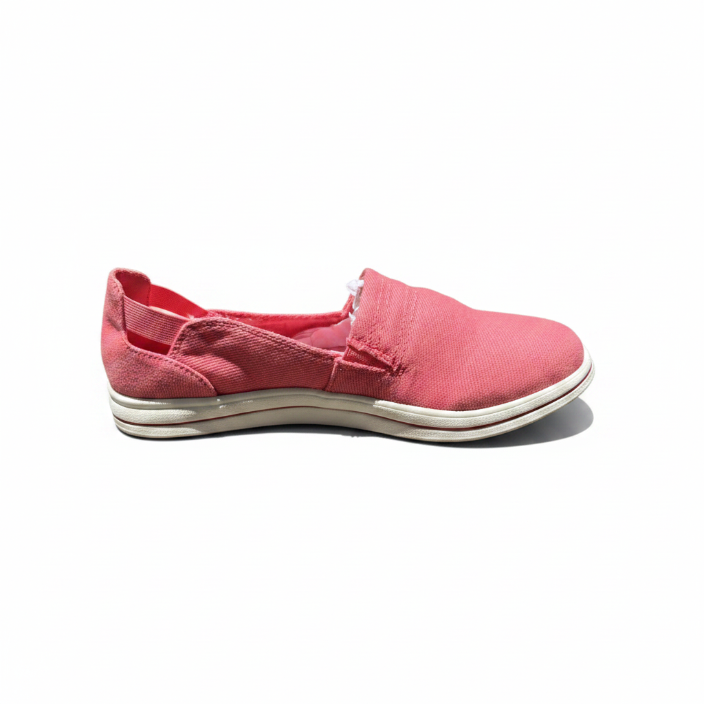 Women's Cloudsteppers Clarks Breeze Step Bright Coral Corail Brilliant Canvas Size 7