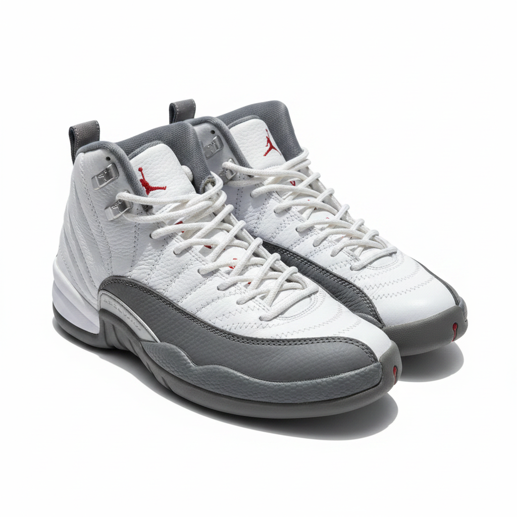 Kid's Nike Jordan 12 Retro Stealth Grey Size 4.5Y - Preowned