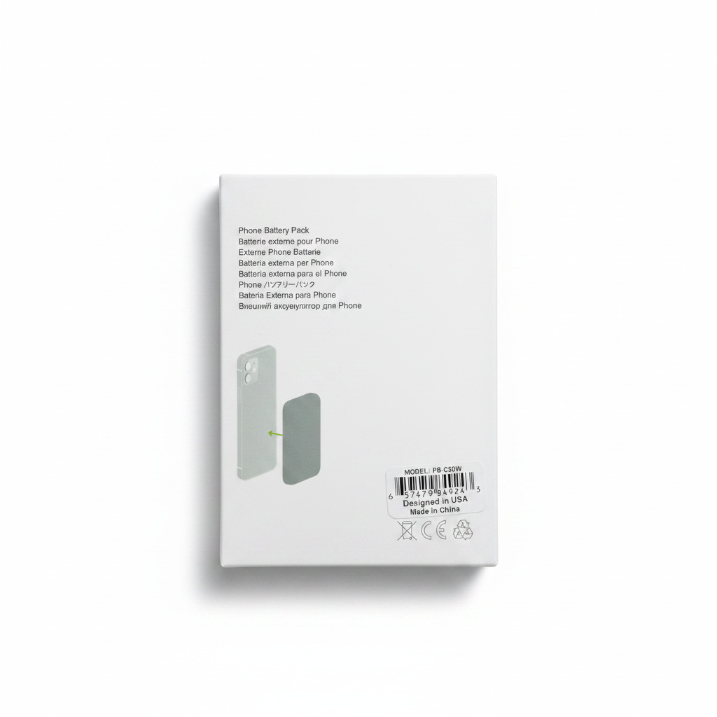 Magnetic Phone Battery Pack - White PB-C30W 5000mAh 18.5wh