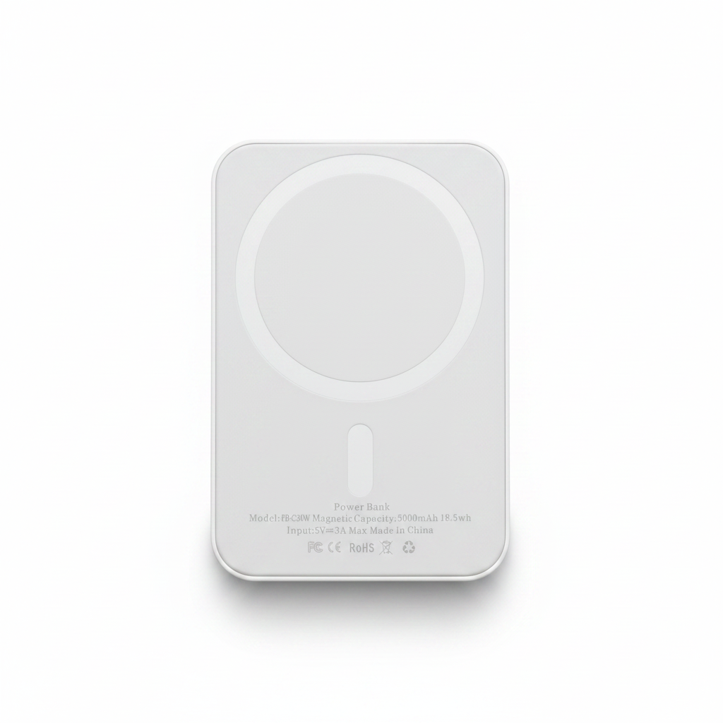 Magnetic Phone Battery Pack - White PB-C30W 5000mAh 18.5wh