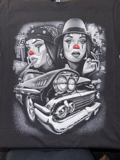 Chicano-Style Graphic T-Shirt - Tears of a Clown