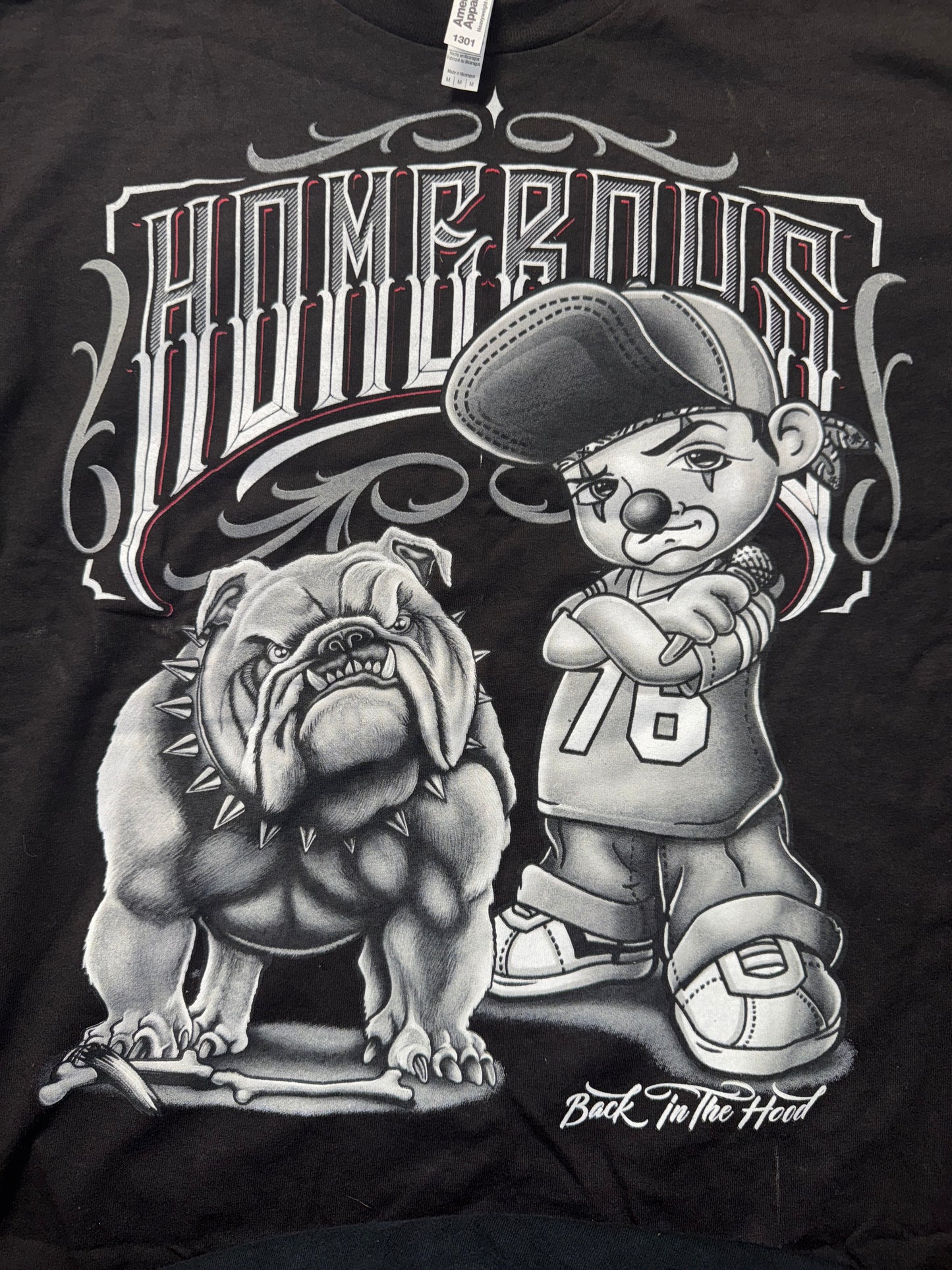 Chicano-Style Graphic T-Shirt - Back In The Hood