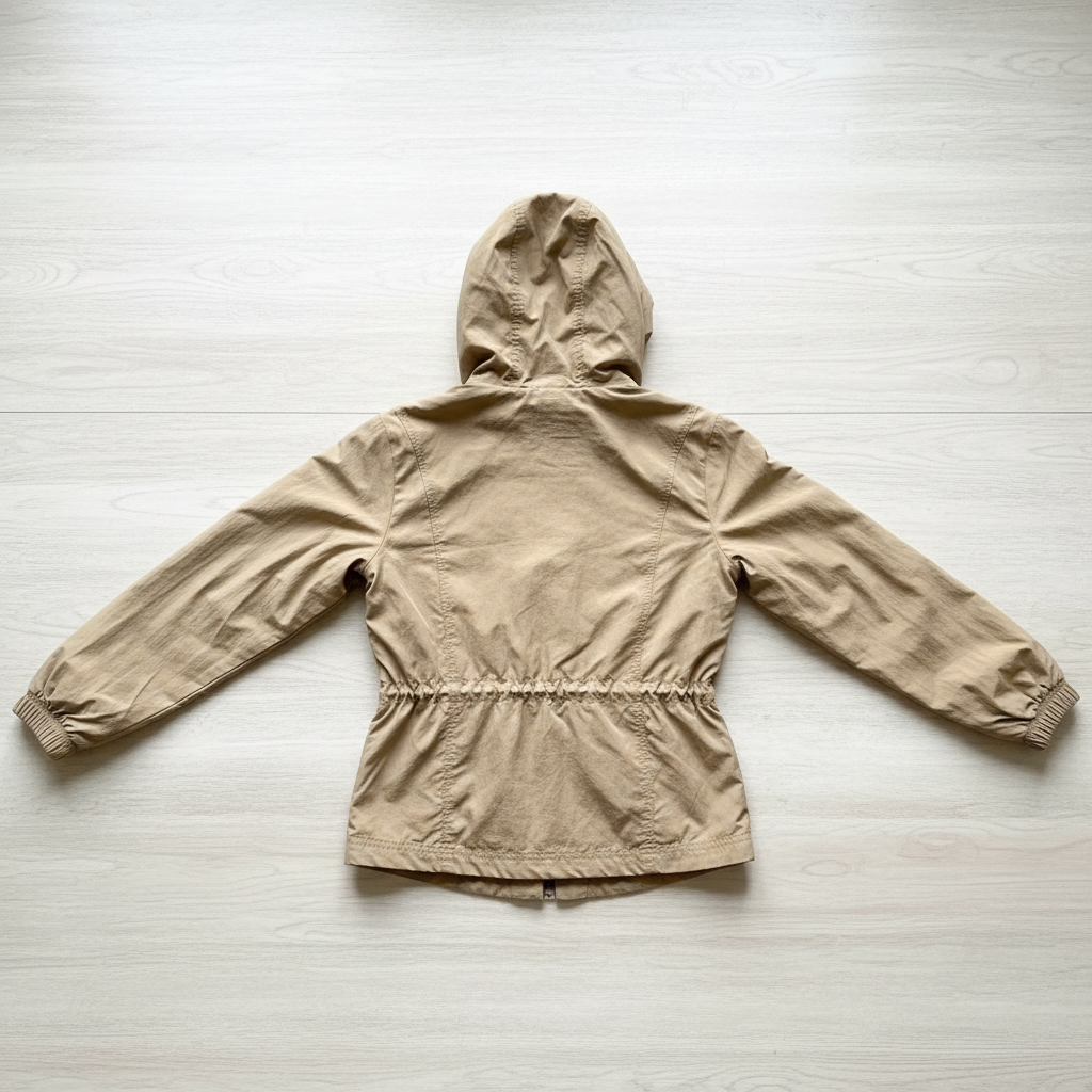 NWT CALIA Women's Hooded Windbreaker, XXL, Tan Brown
