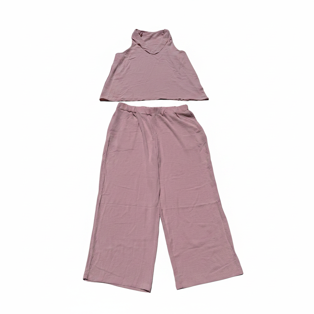 Women's Mauve Two Piece Lounge Set – Rose Pink (Size 2XL)