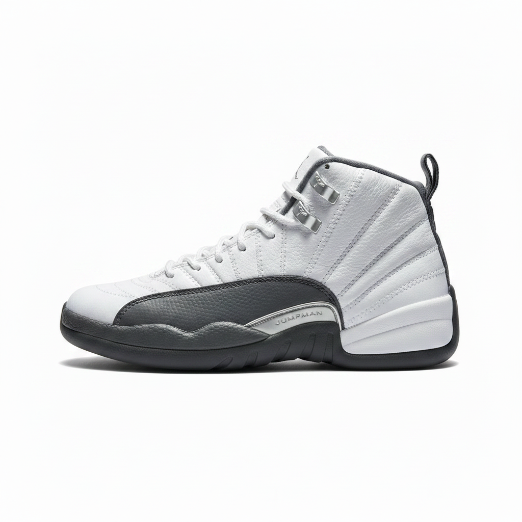 Kid's Nike Jordan 12 Retro Stealth Grey Size 4.5Y - Preowned