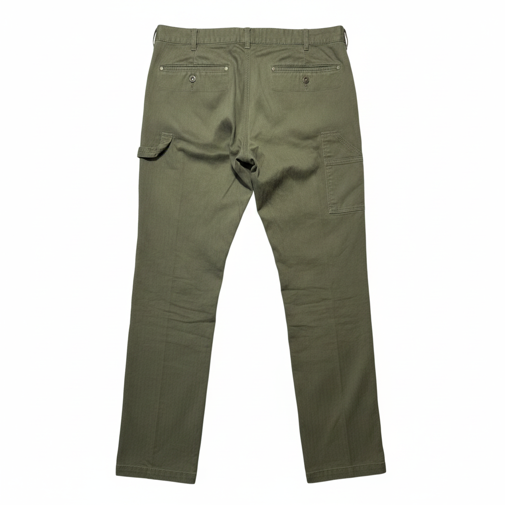 NWT Alpine Design Men's Utility Pants Herringbone Vintage Olive Green