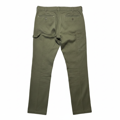 NWT Alpine Design Men's Utility Pants Herringbone Vintage Olive Green