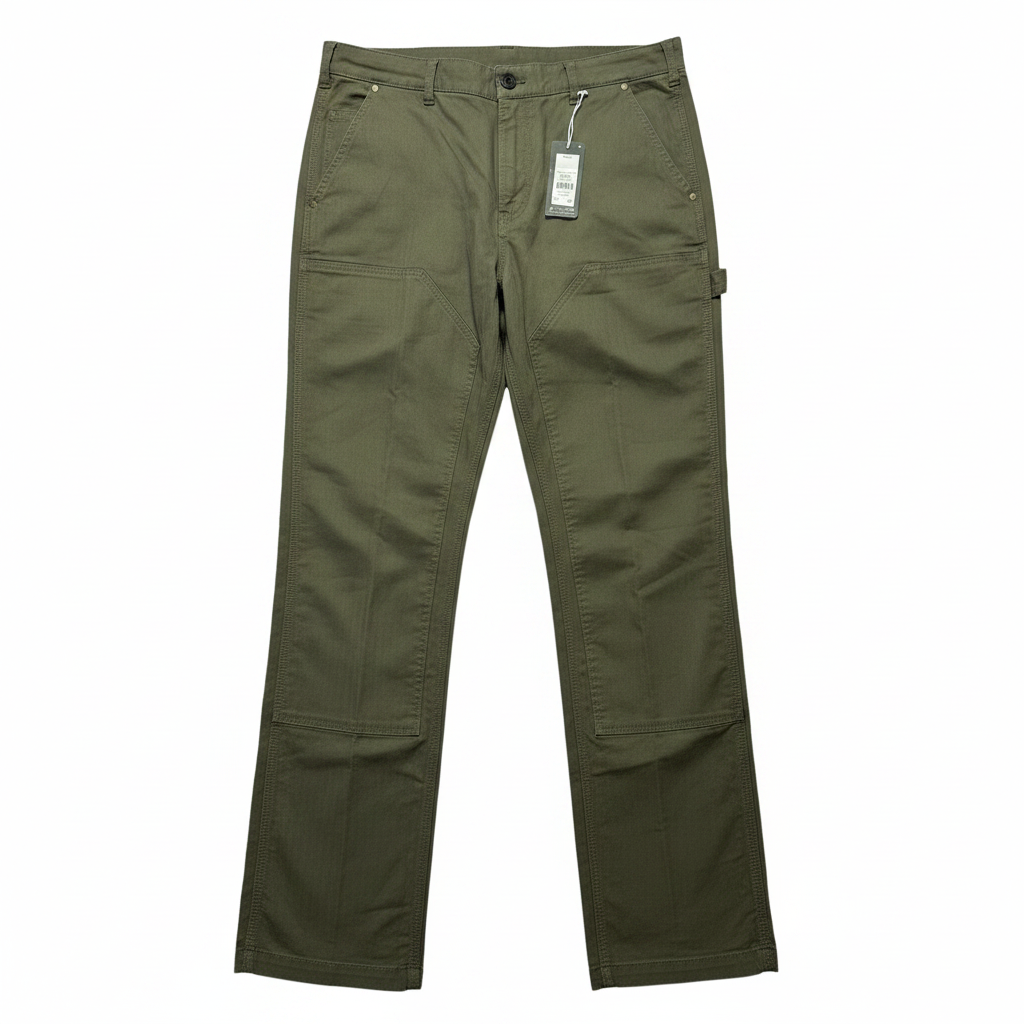 NWT Alpine Design Men's Utility Pants Herringbone Vintage Olive Green