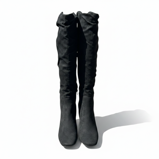 Womens Sugar Black Comfort Emerson Square Toe Boot Size 8M
