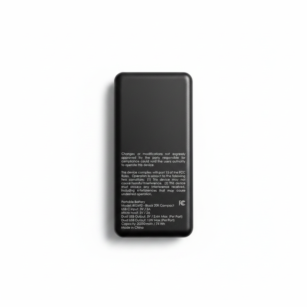 Portable Battery 20000mAh (New / Open Package) Model 802692