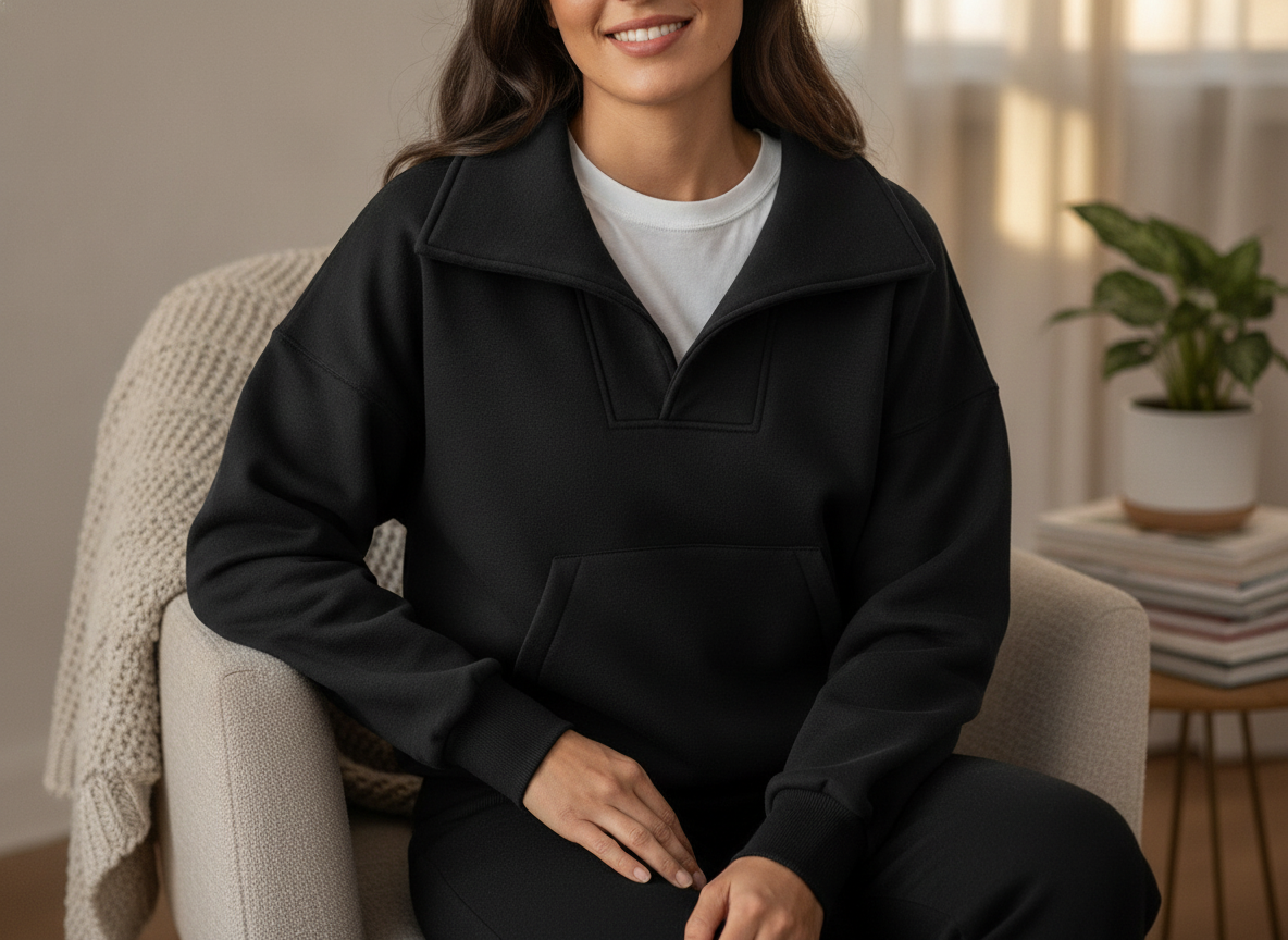 NWT Beyond Yoga  Street Smart Pullover Sweatshirt Black Size Medium