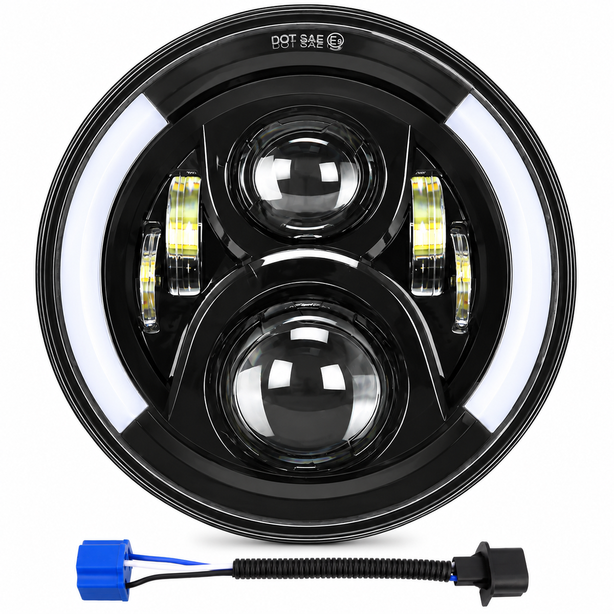 SUPAREE 7-Inch LED Motorcycle Headlight with Turn Signal