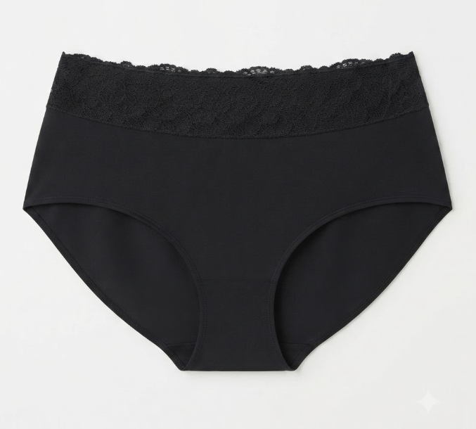 Bali Hi-Cut Panties – Women's Underwear, Black, Size 9