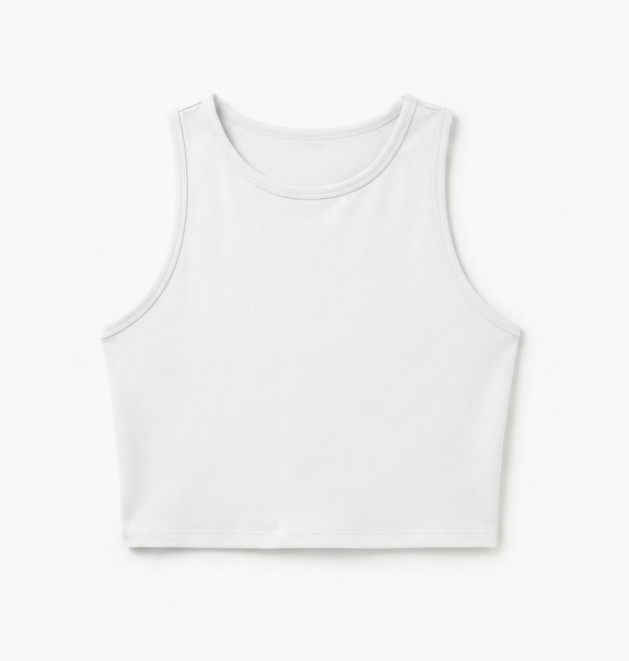 Women's Double Lined Racerback Crop Tank Top – Ultra-Soft Yoga & Athletic