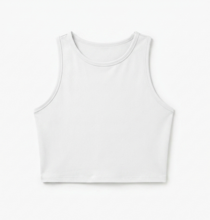 Women's Double Lined Racerback Crop Tank Top – Ultra-Soft Yoga & Athletic