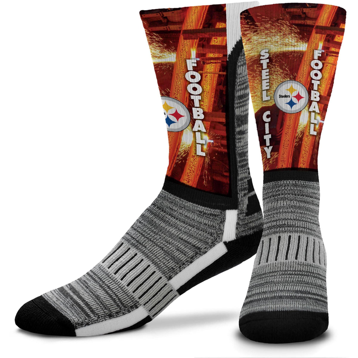 Sublimated Pittsburgh Steelers Crew Socks