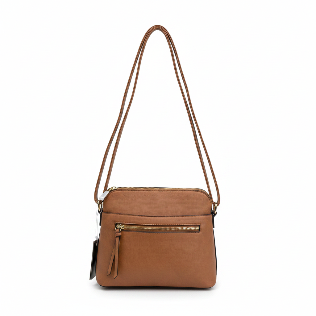 La Terre Light Brown Crossbody Purse