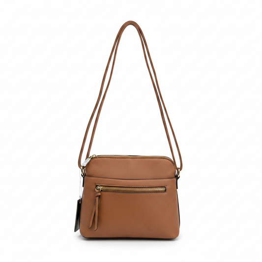 La Terre Light Brown Crossbody Purse
