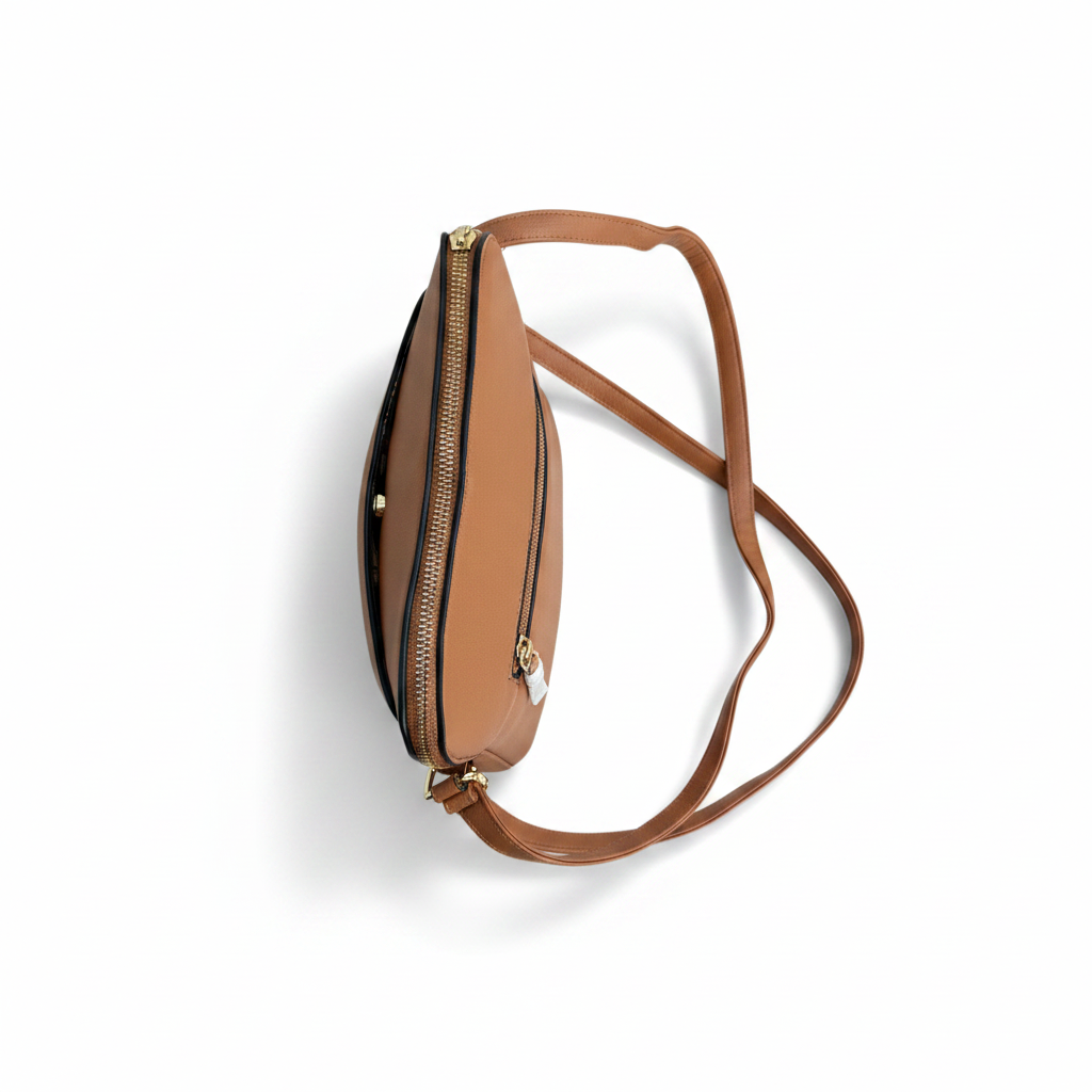 La Terre Light Brown Crossbody Purse