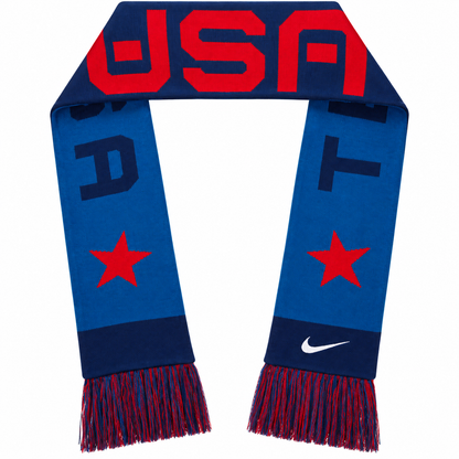 Nike USA Soccer Scarf - Red & Blue Stars, Unisex, NWT