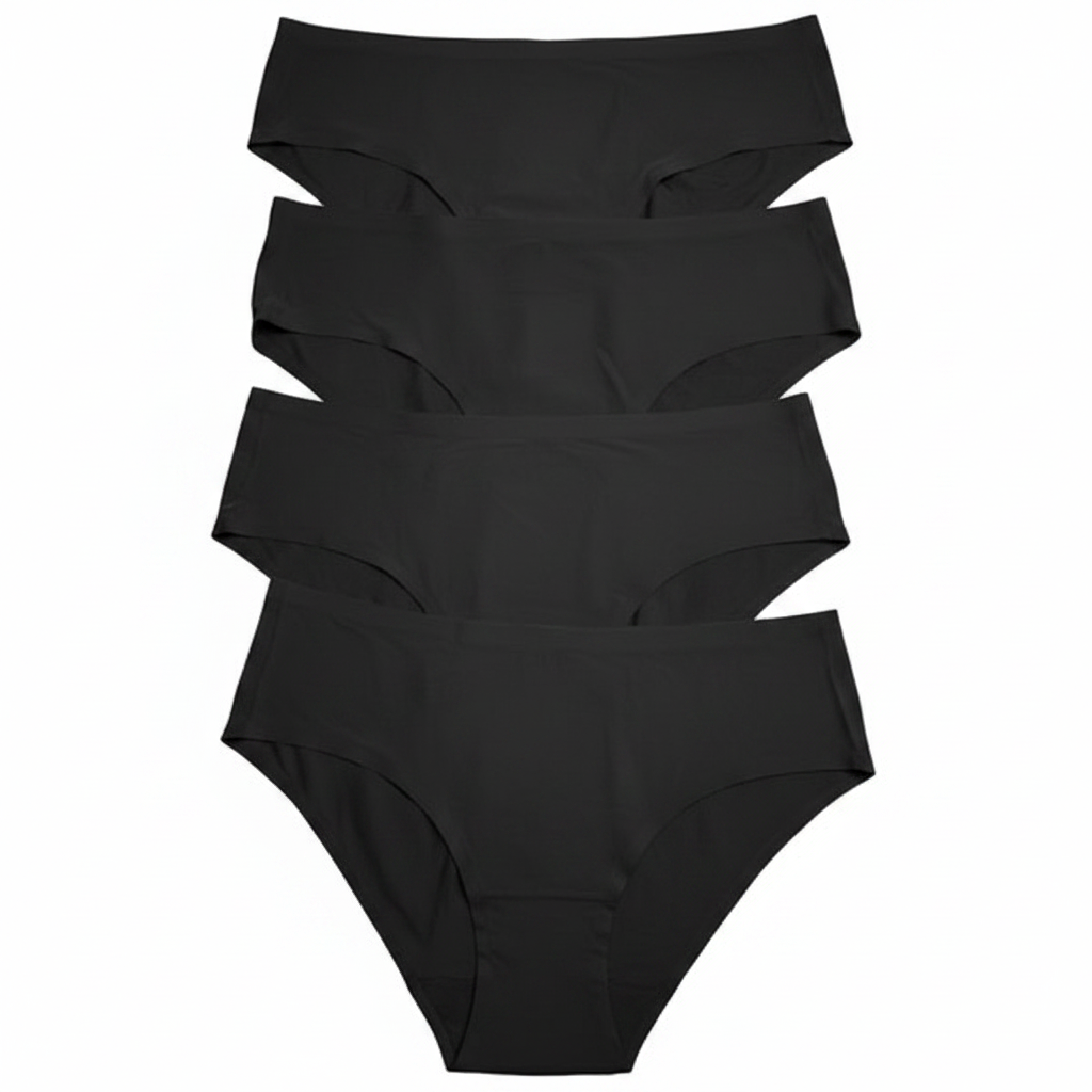 TIICHOO Period Underwear Heavy Flow Leakproof 4-Pack Black Size X-Large