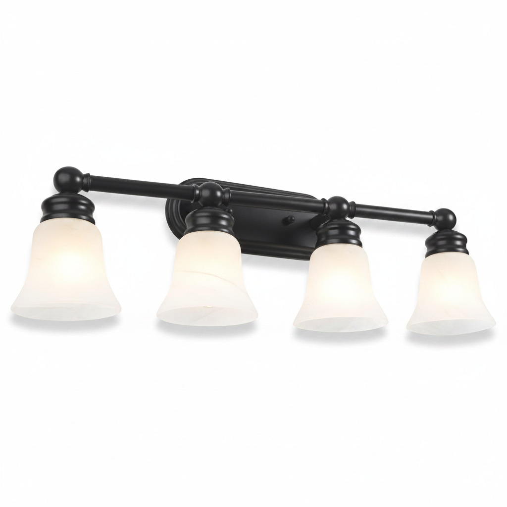 4-Light Vanity Fixture in Oil-Rubbed Bronze Finish - Open Package