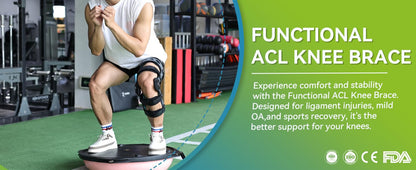 Komzer ACL Knee Brace (XL/Right) – Hinged Knee Support with Side Stabilizers for Men & Women | Ligament & Meniscus Support