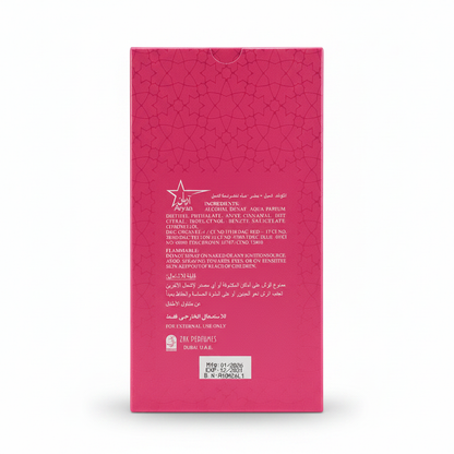 ZAK Perfumes pink eau de parfum embossed bottle, stylish packaging, 80ml
