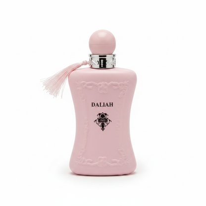Daliah pink eau de parfum bottle intricate design tassel detail classic collection