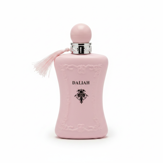 Daliah pink eau de parfum bottle intricate design tassel detail classic collection