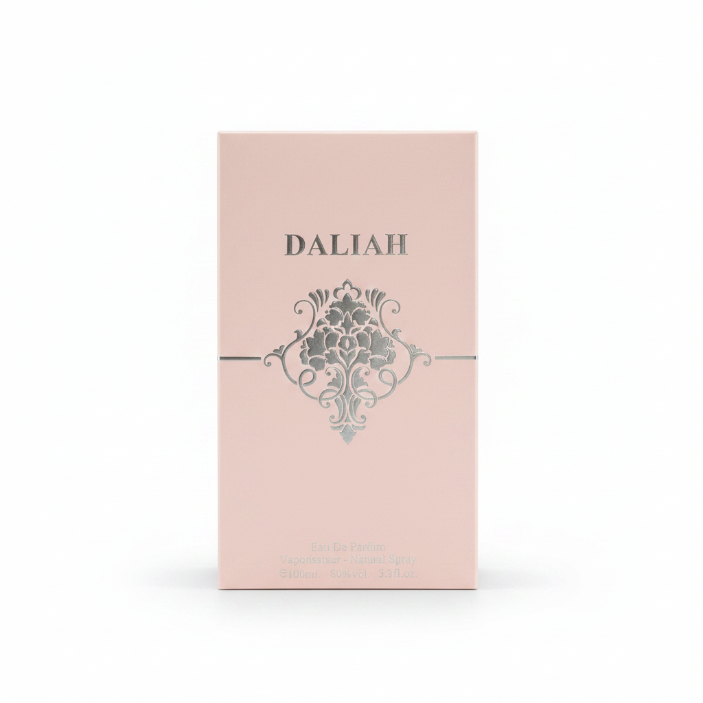 Daliah pink eau de parfum bottle intricate design tassel detail classic collection