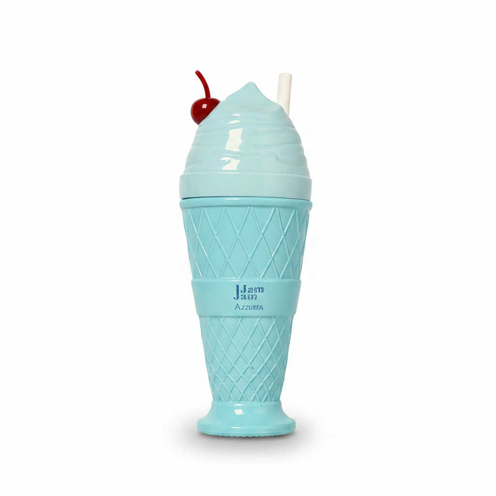 Jam Jam blue ice cream cone eau de parfum bottle red cherry detail decorative box