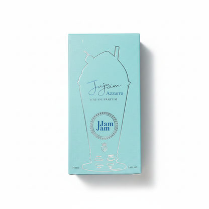Jam Jam blue ice cream cone eau de parfum bottle red cherry detail decorative box