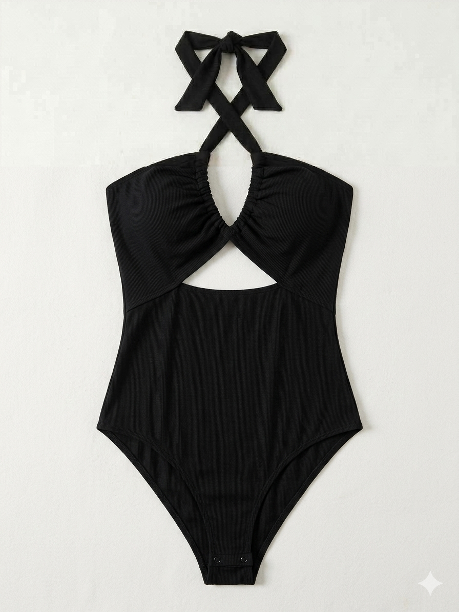 Women's SwimVcay One Piece Swimsuit – Black (Size Large)