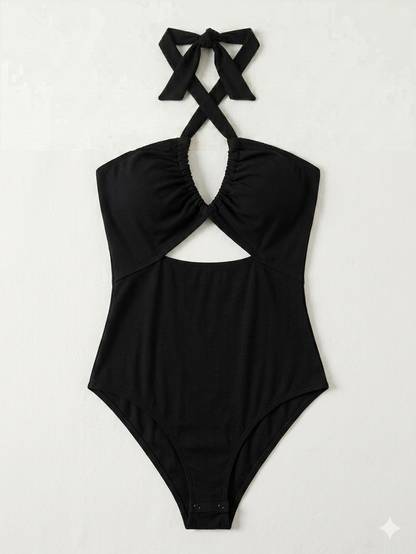 Women's SwimVcay One Piece Swimsuit – Black (Size Large)